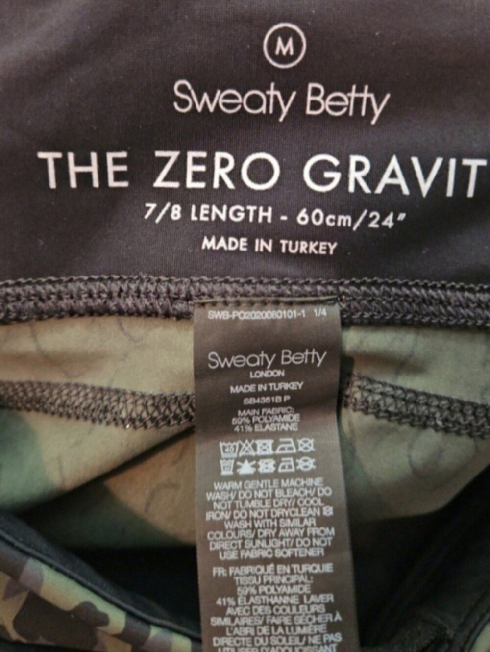 NWOT Sweaty Betty Zero Gravity Leggings, Size Medium - Picture 2 of 10